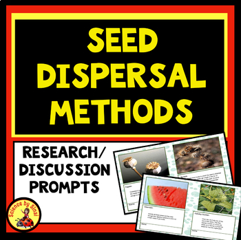 Preview of SEED DISPERSAL METHODS Photo Research Prompts  MS-LS1-4