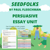 SEEDFOLKS - Persuasive Essay Unit for ELA Novel Study