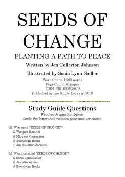 Preview of SEEDS OF CHANGE by Jen Cullerton Johnson; Multiple-Choice Study Guide