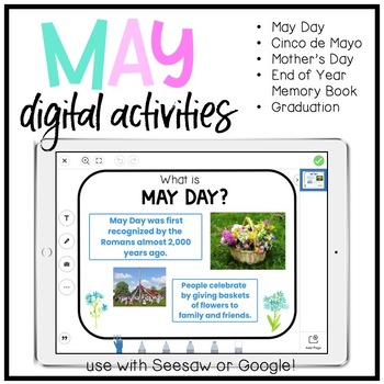Preview of SEESAW Activities May + Mother's Day + Cinco de Mayo + Memory Book