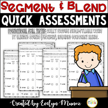 Preview of Phoneme Segmentation and Blending Quick Assessments