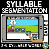 SEGMENTING 2 3 & 4 SYLLABLE WORDS ACTIVITY GAME BOOM CARD 