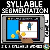SEGMENTING 2 & 3 SYLLABLE WORDS ACTIVITY GAME BOOM CARDS P