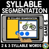 SEGMENTING 2 & 3 SYLLABLE WORDS ACTIVITY GAME BOOM CARDS P