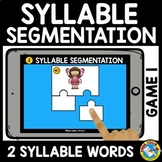 SEGMENTING 2 SYLLABLE WORDS ACTIVITY GAME BOOM CARDS PHONO