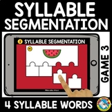 SEGMENTING 4 SYLLABLE WORDS ACTIVITY GAME BOOM CARDS PHONO