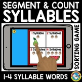 SEGMENTING COUNTING 1 2 3 & 4 SYLLABLE WORDS SORT ACTIVITY
