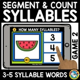 SEGMENTING COUNTING 3 4 & 5 SYLLABLE WORDS ACTIVITY GAME B