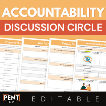 Preview of SEL - Accountability Community Discussion Circle + Extension Activities