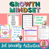 Social Emotional Learning Activities (SEL) : Growth Mindset