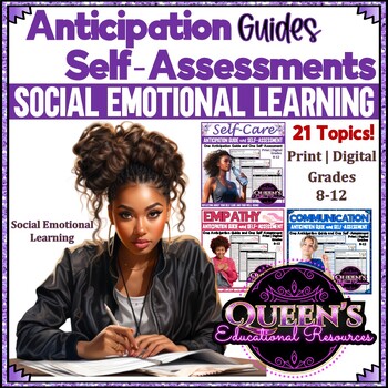 Preview of SEL Anticipation Guides and Self-Assessments Bundle | Life Skills