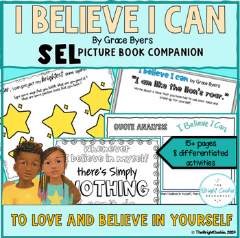 Preview of SEL Book - I Believe I Can | Activities on Believing in and Loving Yourself