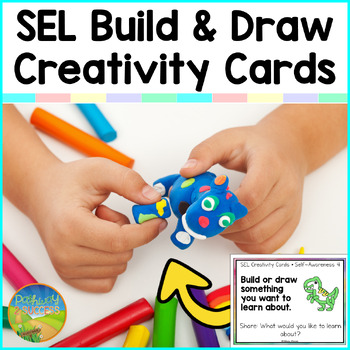 Preview of SEL Build and Draw Activities - Play with Dough Mats for Social Skills