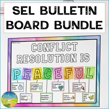 Preview of SEL Bulletin Board and Posters Bundle - Classroom Decor Kit for Social Skills