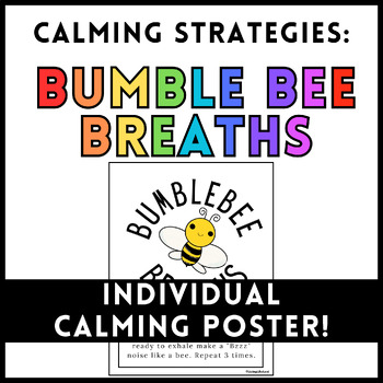 SEL Bumble Bee Mindful Breathing Exercise- Calming strategy by ...