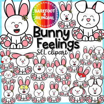 Preview of SEL Bunny Cilpart | Feelings Clipart