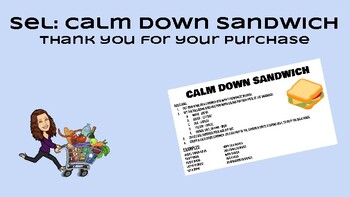 Preview of SEL - Calm Down Sandwich