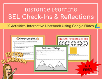 Preview of SEL Check-In Interactive Notebook | Distance Learning Google Drive