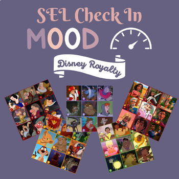 Preview of SEL Check In Mood Meter Disney Royalty