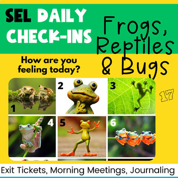 Preview of SEL Check-ins & journal prompts | Reptiles Amphibians & Bugs | Exit Tickets