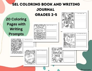 Preview of SEL Coloring and Self Reflection Journal