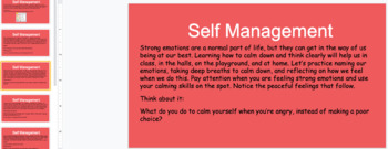 Preview of SEL Competencies- Self- Management 