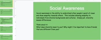 Preview of SEL Competencies- Social Awareness  