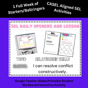 Preview of SEL Daily Openers/Bellringer/Warm Ups | Constructive Conflict [Grades 3.4.5.6]