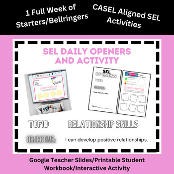Preview of SEL Daily Openers/Bellringer/Warm Ups | Positive Relationships [Grades 3.4.5.6]]