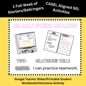 Preview of SEL Daily Openers/Bellringer/Warm Ups | Teamwork [Grades 3.4.5.6]