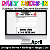 SEL Digital Daily Check-In -April- Google Forms -Grades 3-5