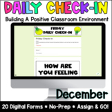 SEL Digital Daily Check-In -December- Google Forms -Grades 3-5