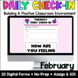 SEL Digital Daily Check-In -February- Google Forms -Grades 3-5