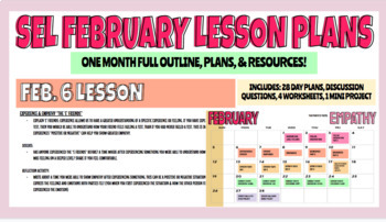 Preview of SEL FEBRUARY LESSON PLANS 