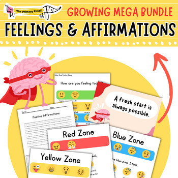Preview of YEAR-LONG MEGA Color Zone Feelings Bundle | SEL Stories, Activities, & Lessons