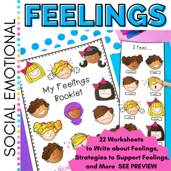 Preview of Social Emotional Learning Activities | Emotions | Feelings Strategies & Chart