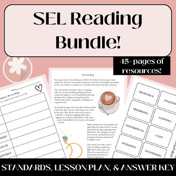 Preview of SEL Integrated Learning Pack: Citing Evidence, Vocabulary, Comparison, and More!