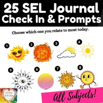 Preview of SEL Journal & Bell Work- Visual Writing Prompts - SEL Bell Work for All Subjects