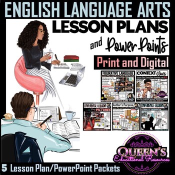 Preview of English Language Arts Lesson Plans, Reading Comprehension Lesson Bundle
