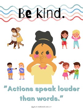 Preview of SEL Lesson & Printables - Actions Speak Louder Than Words