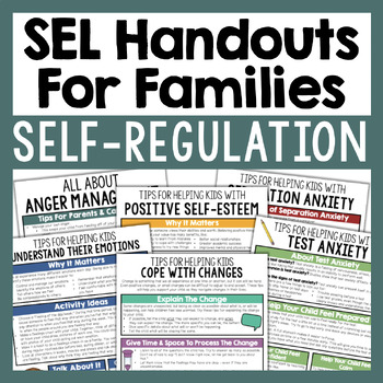 Preview of SEL & Mental Health Parent Handouts For Anxiety, Anger, Self-Esteem, ADHD, Etc.