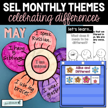 Preview of SEL Monthly Themes | May - Celebrating Differences