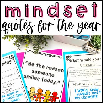 Preview of SEL Morning Meeting - Mindset Quotes for Students