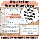 SEL Morning Meeting Slides | Upper Elementary | Free Week!