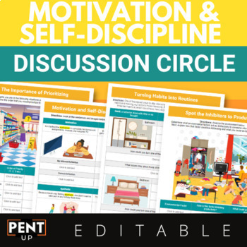 Preview of SEL - Motivation and Self-Discipline Unit: Discussion + Extension Activities