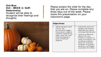 Preview of SEL Oct-Nov Curriculum