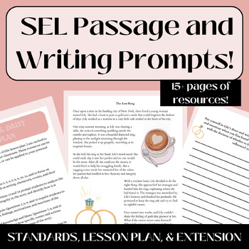 Preview of SEL Passage and Writing Prompts - Honesty - Multiple Writing Prompts Packet