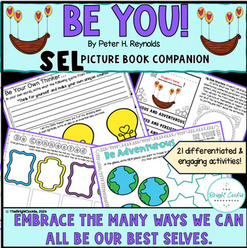 Preview of Be You! - Book Companion Activities for Elementary Social Emotional Learning