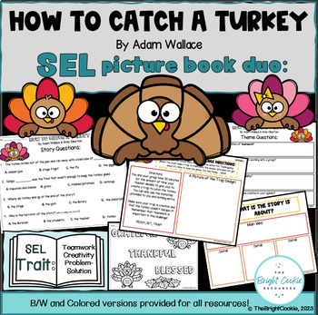 Preview of SEL Picture Book Duo: How to Catch a Turkey ~ Teamwork and Creativity
