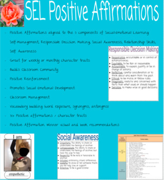 Preview of SEL Positive Affirmations